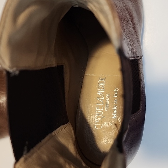 Womens 9 Artisan Italian Cinque Lampada Lt Brown Over the Ankle Boot Sz 39 1/2 - Picture 10 of 11